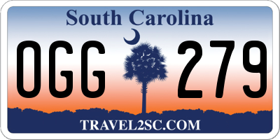 SC license plate OGG279