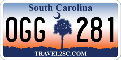 SC license plate OGG281