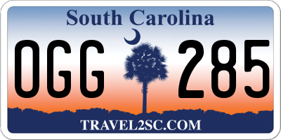 SC license plate OGG285