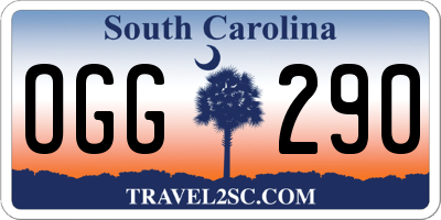 SC license plate OGG290