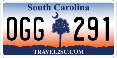 SC license plate OGG291