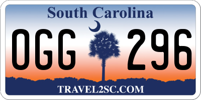 SC license plate OGG296