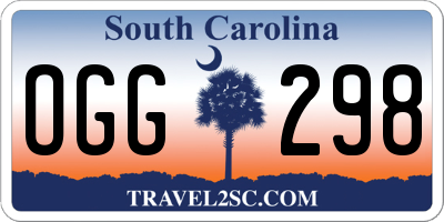 SC license plate OGG298
