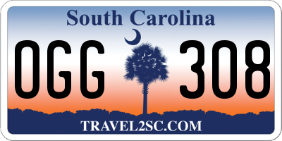 SC license plate OGG308