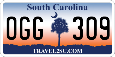 SC license plate OGG309