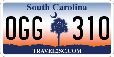 SC license plate OGG310