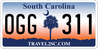 SC license plate OGG311
