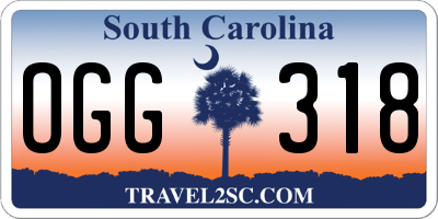 SC license plate OGG318