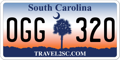 SC license plate OGG320