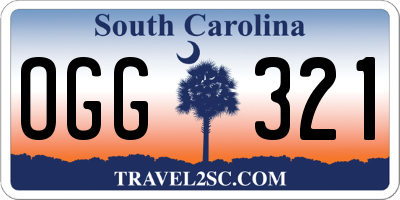 SC license plate OGG321