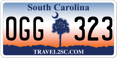 SC license plate OGG323