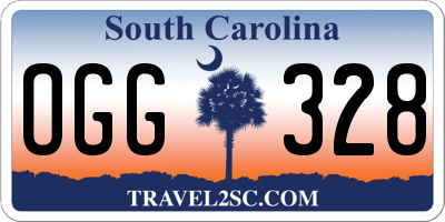 SC license plate OGG328