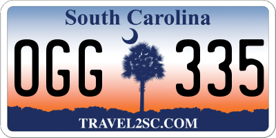 SC license plate OGG335