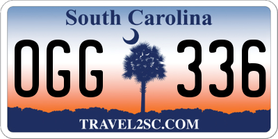 SC license plate OGG336