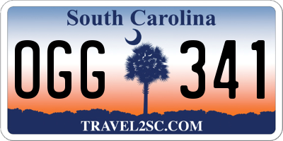 SC license plate OGG341