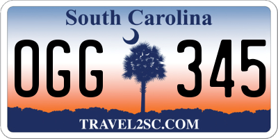 SC license plate OGG345