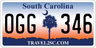 SC license plate OGG346