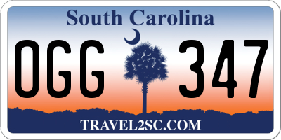 SC license plate OGG347