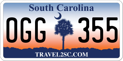SC license plate OGG355