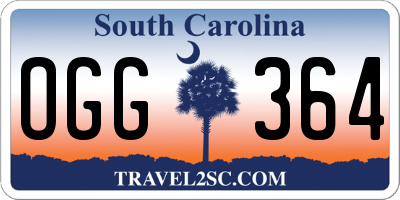 SC license plate OGG364
