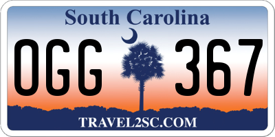 SC license plate OGG367