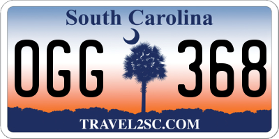 SC license plate OGG368