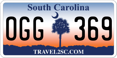 SC license plate OGG369