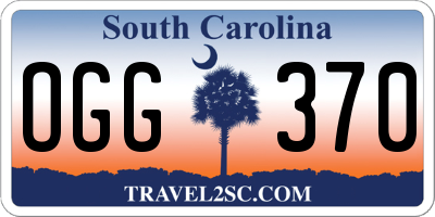 SC license plate OGG370
