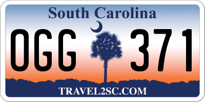 SC license plate OGG371