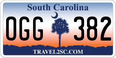 SC license plate OGG382