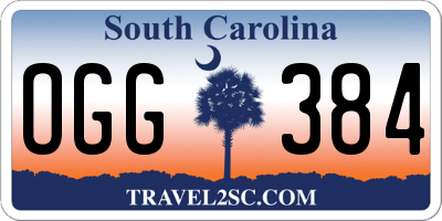 SC license plate OGG384