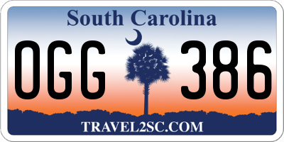 SC license plate OGG386