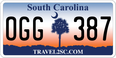 SC license plate OGG387