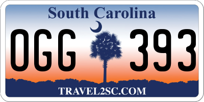 SC license plate OGG393