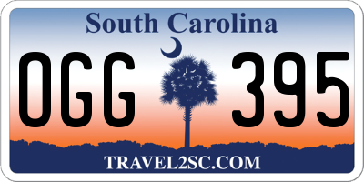 SC license plate OGG395