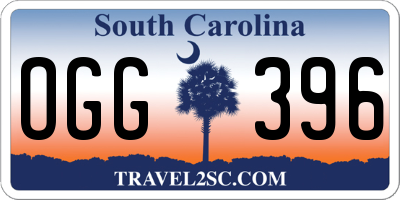 SC license plate OGG396