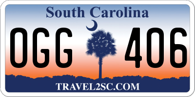 SC license plate OGG406
