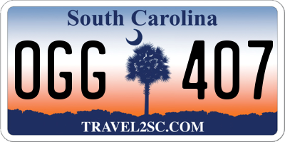 SC license plate OGG407