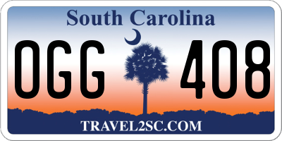 SC license plate OGG408