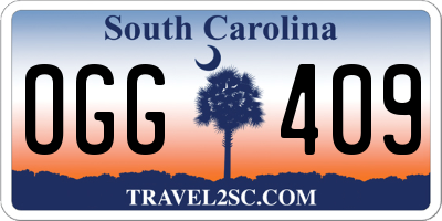 SC license plate OGG409