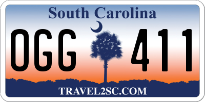 SC license plate OGG411