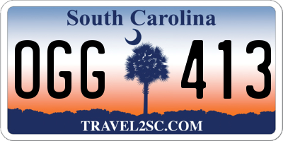 SC license plate OGG413