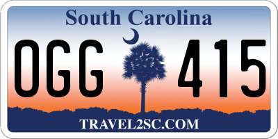 SC license plate OGG415
