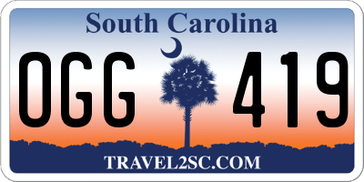 SC license plate OGG419