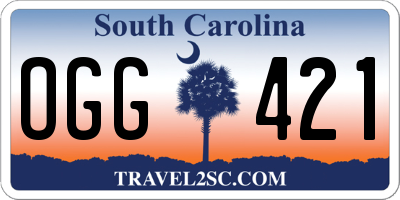 SC license plate OGG421