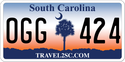 SC license plate OGG424