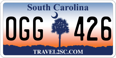 SC license plate OGG426