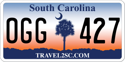 SC license plate OGG427