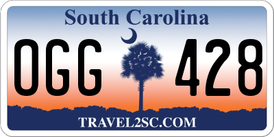 SC license plate OGG428