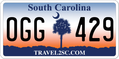 SC license plate OGG429